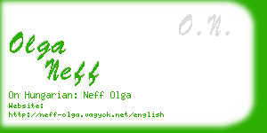 olga neff business card